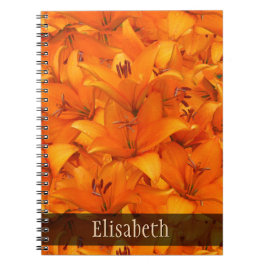 Blumen-Foto-orange Garten-Lilien irgendein Name Notizblock