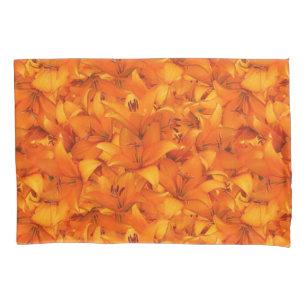 Blumen-Foto-orange Garten-Lilien Kissenbezug