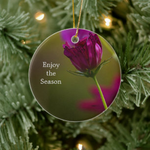 Blumen-Foto-Ornament Keramik Ornament