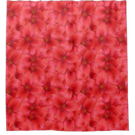 Blumen-Foto-rote Garten-Lilien Duschvorhang