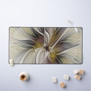 Blumen-Fraktal, Fantasie-Blume mit Erdtönen Schreibtischunterlage