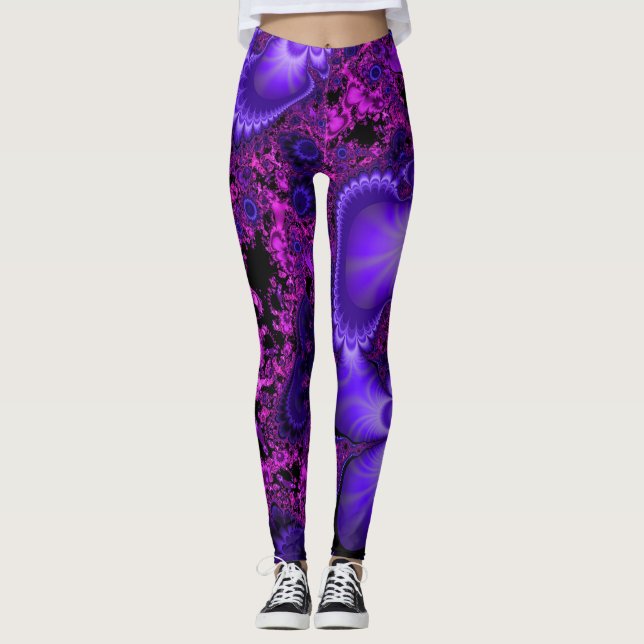 Blumen-Fraktal-Leggings Leggings (Vorderseite)