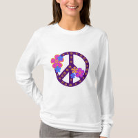 Blumen-Friedenssymbol-T - Shirts und Geschenke