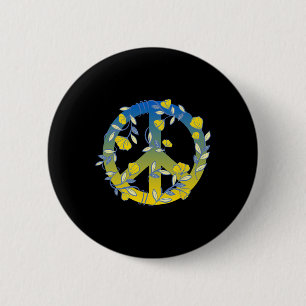 Blumen Friedenszeichen Ukraine Button