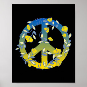 Blumen Friedenszeichen Ukraine Poster