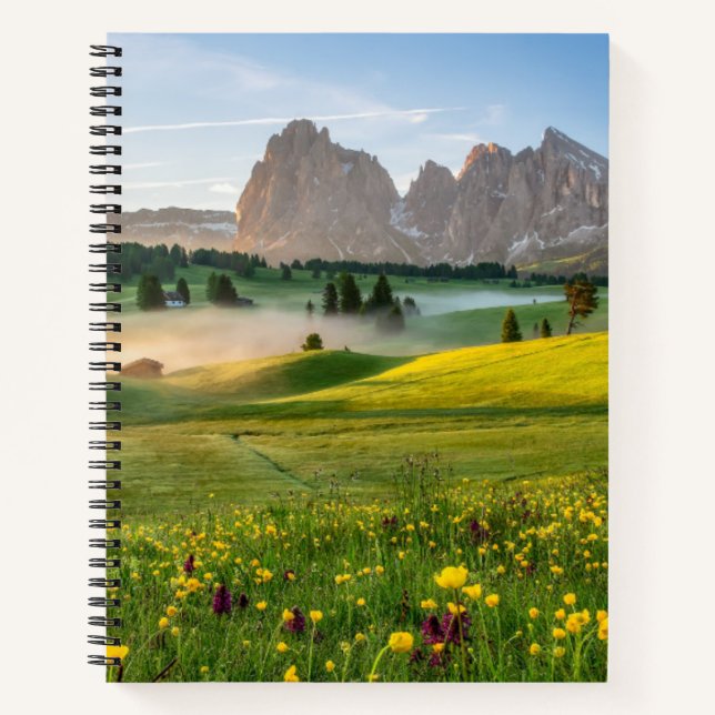 Blumen | Frühjahrsalpe di Siusi Langkofel Notizbuch (Vorderseite)