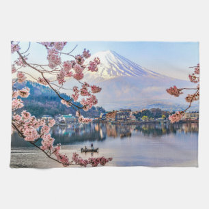Blumen Frühjahrskirsche blüht Japan Geschirrtuch