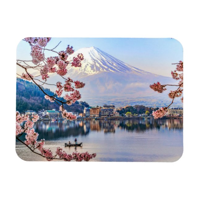 Blumen | Frühjahrskirsche blüht Japan Magnet (Horizontal)