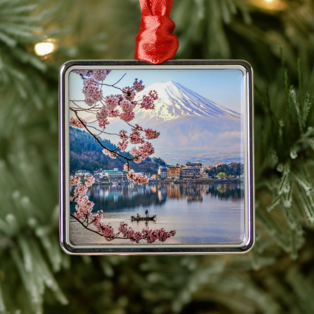 Blumen | Frühjahrskirsche blüht Japan Ornament Aus Metall (Baum)