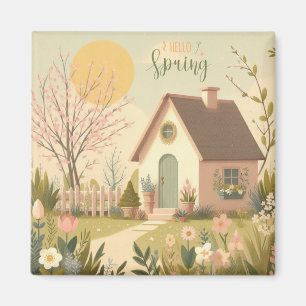 Blumen-/Frühlingshütte Magnet