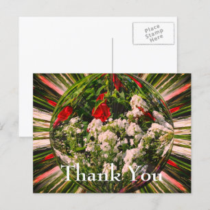 Blumen Garten Abstrakte Florale Dankeskarten-Postk Postkarte