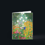 Blumen-Garten-Anmerkungs-Karte Gustav Klimt Karte<br><div class="desc">Blumen-Gartenanmerkungskarte Gustav Klimt. Ölmalerei auf Leinwand ab 1907. Abgeschlossen während seiner goldenen Phase, ist Blumen-Garten eine von Klimts berühmtesten Landschaftsmalereien. Die Sommerfarbexplosion weiter in dieser Arbeit mit einer schönen Mischung der orange, roten, lila, blauen, rosa und weißen Blüten. Ein großes Geschenk für Fans von Gustav Klimt, von Kunst nouveau, von...</div>