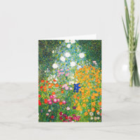 Blumen-Garten-Anmerkungs-Karte Gustav Klimt