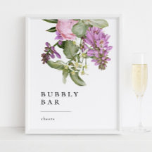 Blumen-Garten-Brautparty Glitzernde Bar-Schild