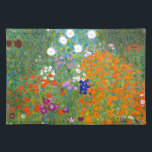Blumen-Garten durch Vintages Blumen Gustav-Klimt Stofftischset<br><div class="desc">Bauerngarten/Vintage Kunst des Blumen-Gartens/des Hütten-Gartens gemalt im Jahre 1905 vom österreichischem Symbolist u. von Kunst Nouveau Künstler Gustav Klimt (1862-1918)</div>