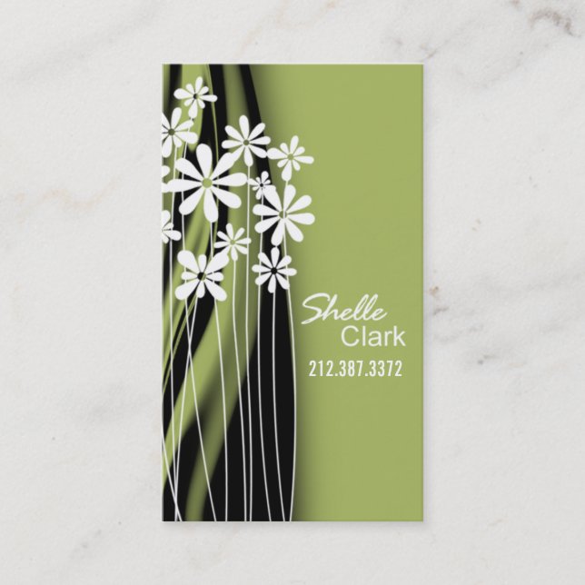 Blumen-Garten-Geschäfts-Kartenschablone Visitenkarte (Vorderseite)