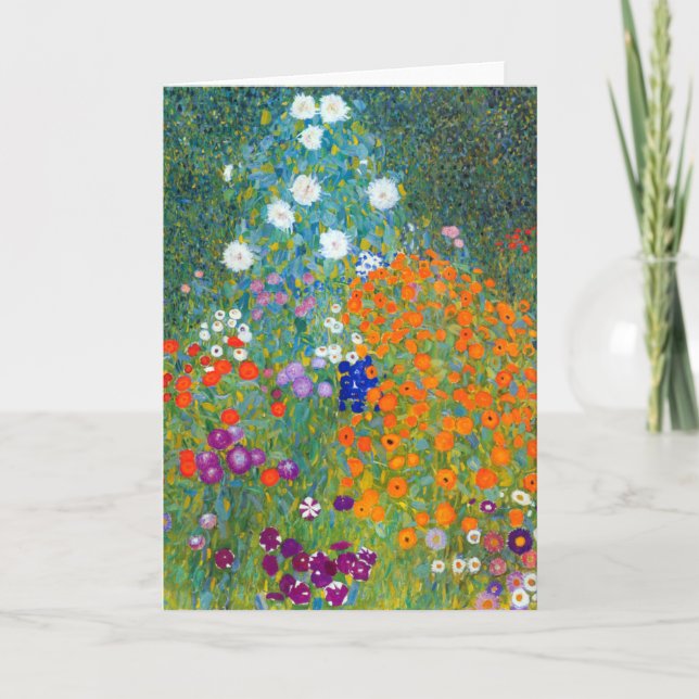 Blumen-Garten, Gustav Klimt Karte (Vorderseite)