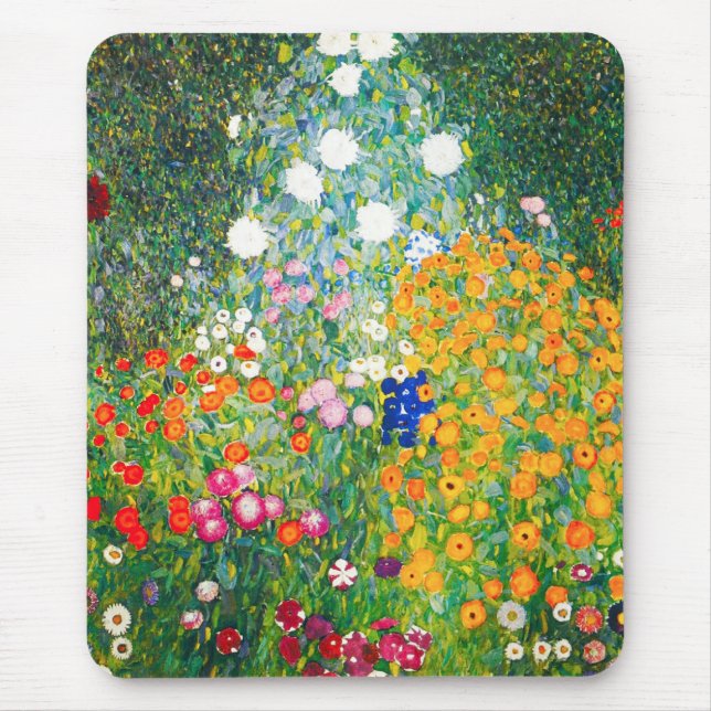 Blumen-Garten-Mausunterlage Gustav Klimt Mousepad (Vorne)