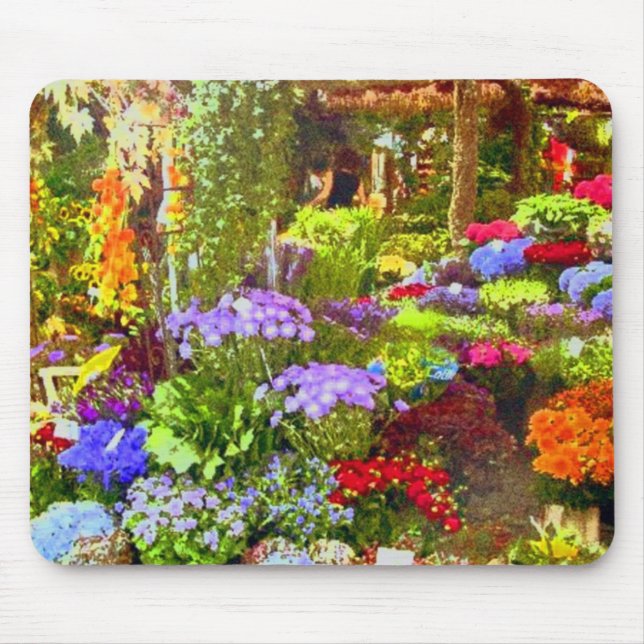 Blumen-Garten Mousepad (Vorne)