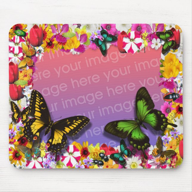 Blumen-Garten Mousepad (Vorne)