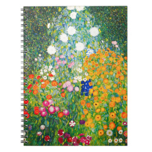Blumen-Garten-Notizbuch Gustav Klimt Notizblock