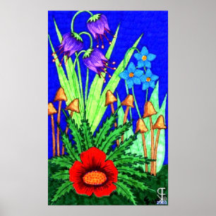 Blumen-Garten-Plakat Poster