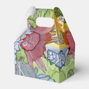 Blumen-Gekritzel-Bevorzugungs-Kasten Geschenkschachtel
