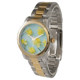 Blumen Gelbe Daffodien Armbanduhr