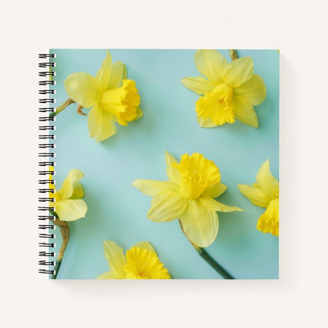 Blumen | Gelbe Daffodien Notizbuch (Vorderseite)