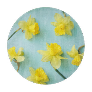 Blumen Gelbe Daffodien Schneidebrett