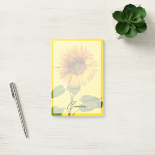 Blumen   Gelbe Sonnenblume Post-it Klebezettel