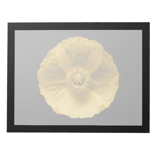 Blumen | Gelber Mohn Notizblock (Vorderseite)