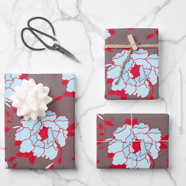 blumen geschenkpapier set (Vorderseite)
