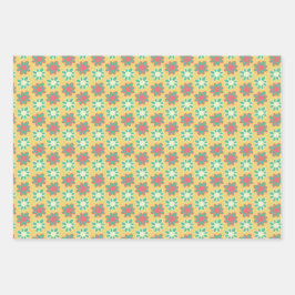 Blumen Geschenkpapier Set