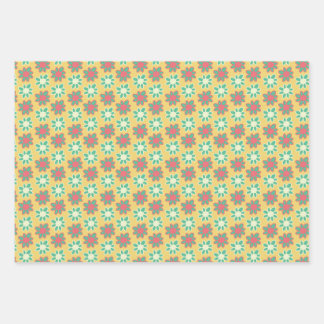 Blumen Geschenkpapier Set