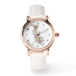Blumen Giraffe Uhr