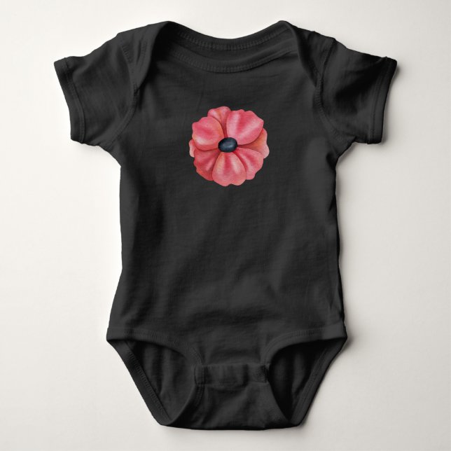 Blumen Girl Pink Babykarosserie Baby Strampler (Vorderseite)