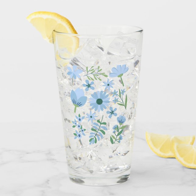 Blumen Glas (Vorderseite Ice)