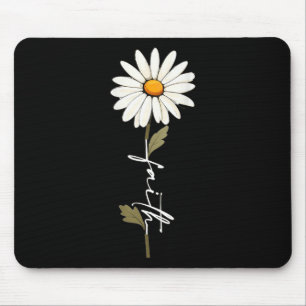 Blumen Glaube Gott Kursivschrift Jesus Kreuz Kunst Mousepad