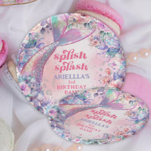 Blumen Glitter Meerjungfrauenschwanz 3. Geburtstag