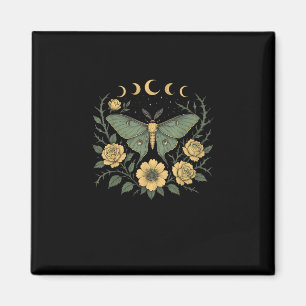 Blumen Goblincore-Motte und Schmetterling Cottagec Magnet