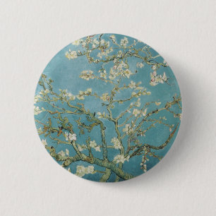 Blumen Gogh Zweige Mandelblüten Natur Button