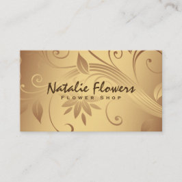 Blumen | Golden Visitenkarte