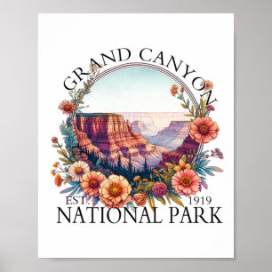 Blumen Grand Canyon Nationalpark Wandern Camping O Poster