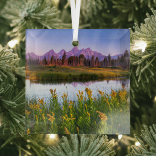 Blumen Grand Teton National Park, Wyoming Ornament Aus Glas