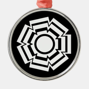 Blumen Groove Premium Runder Ornament