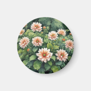 Blumen Grün Elegante Wasserfarbe Magnet