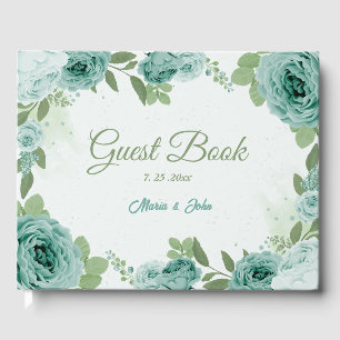 Blumen Grünpflanzen botanische Hochzeit Gästebuch
