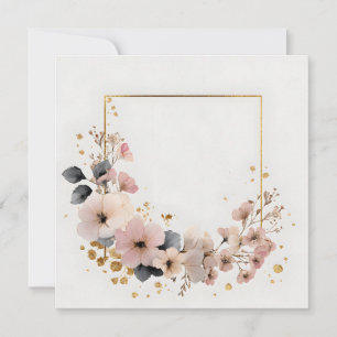 Blumen-Grußkarte mit eleganten Blumen Dankeskarte