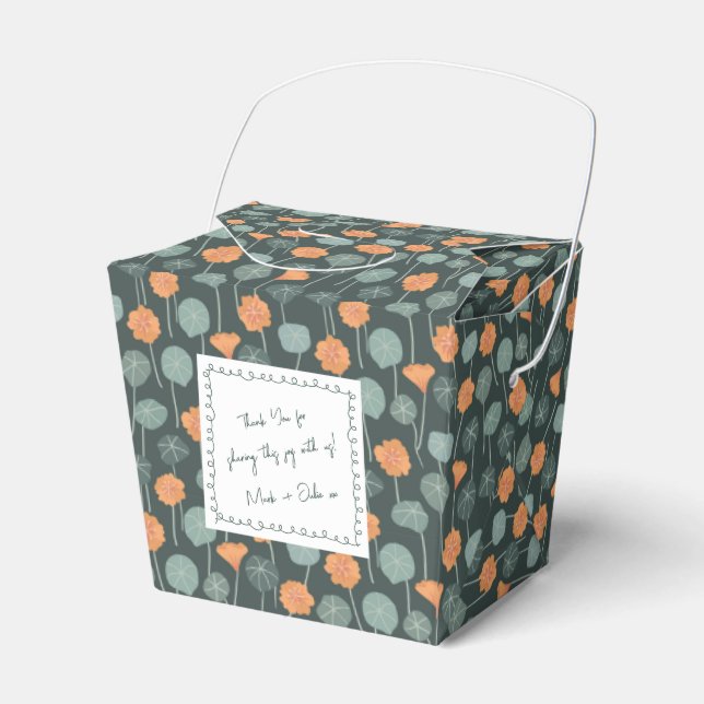Blumen-Gunstbox mit handgezeichneter persönlicher  Geschenkschachtel (Vorderseite)